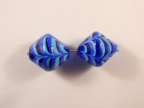 Dopio Cono 24 x 21mm, Cobalt Blue, Medium Blue  and Aqua